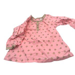 Carters Baby Girls Pink & Tan Floral Long Sleeve Top Size 12M